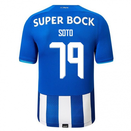 Kinder Fußball Sebastian Soto #79 Königsblau Heimtrikot Trikot 2021/22 T-Shirt