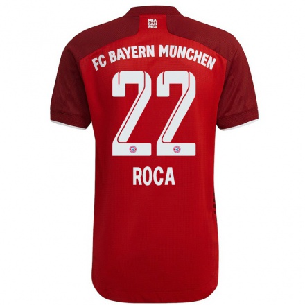 Kinder Fußball Marc Roca #22 Dunkelrot Heimtrikot Trikot 2021/22 T-shirt