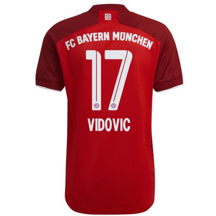Kinder Fußball Gabriel Vidovic #17 Dunkelrot Heimtrikot Trikot 2021/22 T-shirt