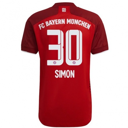 Kinder Fußball Carolin Simon #30 Dunkelrot Heimtrikot Trikot 2021/22 T-shirt
