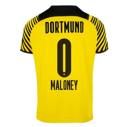 Kinder Fußball Lennard Maloney #0 Gelb Heimtrikot Trikot 2021/22 T-Shirt