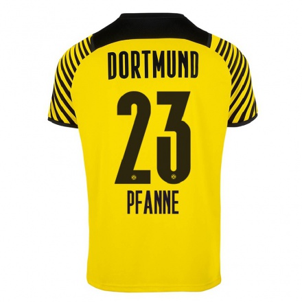 Kinder Fußball Franz Pfanne #23 Gelb Heimtrikot Trikot 2021/22 T-Shirt
