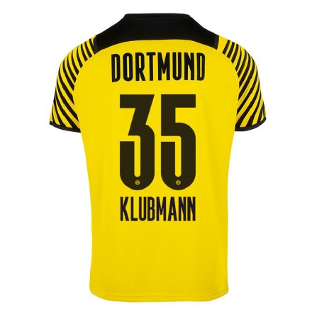 Kinder Fußball Leon KluBmann #35 Gelb Heimtrikot Trikot 2021/22 T-Shirt