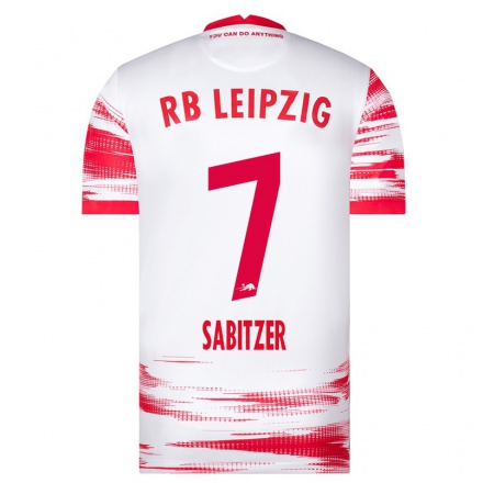 Kinder Fußball Marcel Sabitzer #7 Rot-Weiss Heimtrikot Trikot 2021/22 T-Shirt