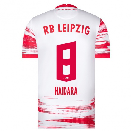 Kinder Fußball Amadou Haidara #8 Rot-Weiss Heimtrikot Trikot 2021/22 T-Shirt