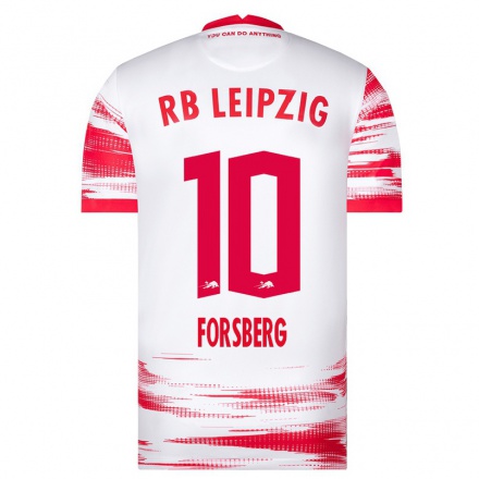 Kinder Fußball Emil Forsberg #10 Rot-Weiss Heimtrikot Trikot 2021/22 T-Shirt