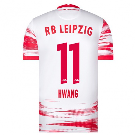 Kinder Fußball Hee-chan Hwang #11 Rot-Weiss Heimtrikot Trikot 2021/22 T-Shirt