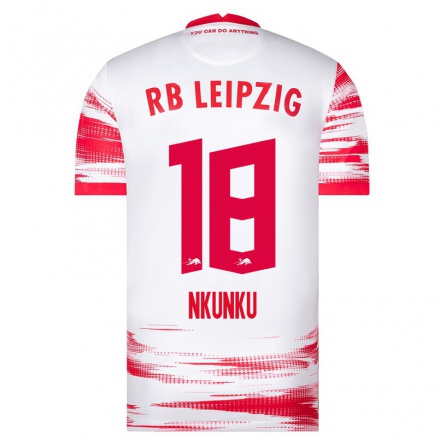Kinder Fußball Christopher Nkunku #18 Rot-Weiss Heimtrikot Trikot 2021/22 T-Shirt