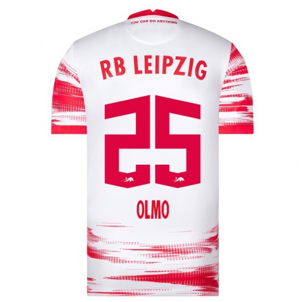 Kinder Fußball Dani Olmo #25 Rot-Weiss Heimtrikot Trikot 2021/22 T-Shirt