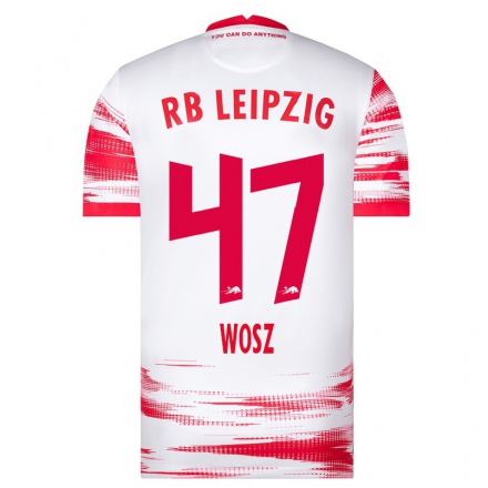 Kinder Fußball Joscha Wosz #47 Rot-Weiss Heimtrikot Trikot 2021/22 T-Shirt