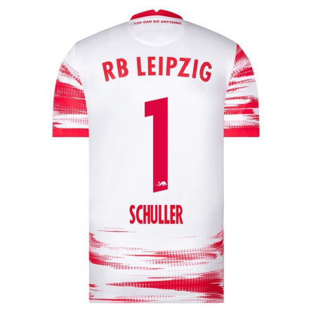 Kinder Fußball Gina Schuller #1 Rot-Weiss Heimtrikot Trikot 2021/22 T-Shirt