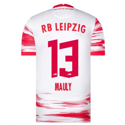Kinder Fußball Lea Mauly #13 Rot-Weiss Heimtrikot Trikot 2021/22 T-Shirt