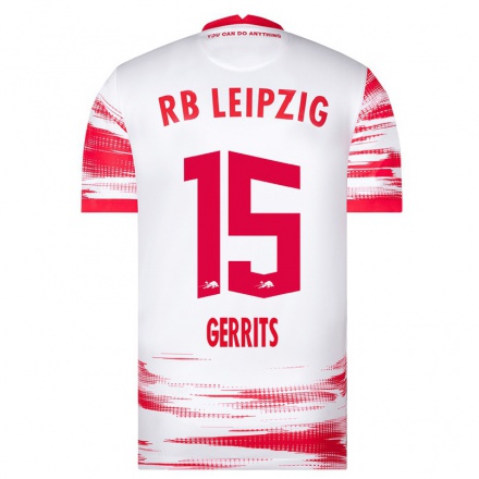 Kinder Fußball Melanie Gerrits #15 Rot-Weiss Heimtrikot Trikot 2021/22 T-Shirt