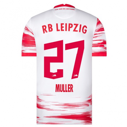 Kinder Fußball Marlene Muller #27 Rot-Weiss Heimtrikot Trikot 2021/22 T-Shirt
