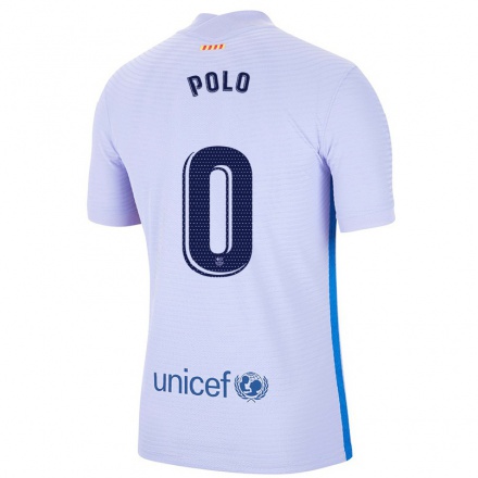 Kinder Fußball Carlos Polo #0 Hellviolett Auswärtstrikot Trikot 2021/22 T-Shirt