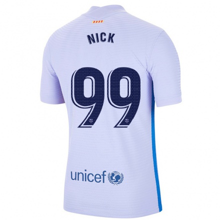 Kinder Fußball Calathes Nick #99 Hellviolett Auswärtstrikot Trikot 2021/22 T-Shirt
