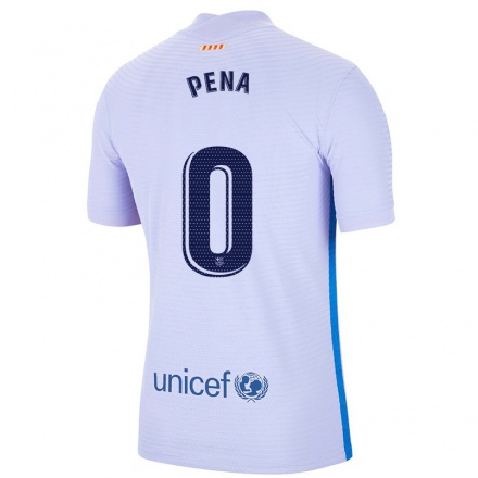 Kinder Fußball Brian Pena #0 Hellviolett Auswärtstrikot Trikot 2021/22 T-Shirt