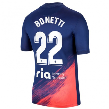 Kinder Fußball Tatiana Bonetti #22 Dunkelblau Orange Auswärtstrikot Trikot 2021/22 T-Shirt