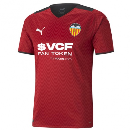 Kinder Fußball Carlos Soler #10 Dunkelrot Auswärtstrikot Trikot 2021/22 T-shirt