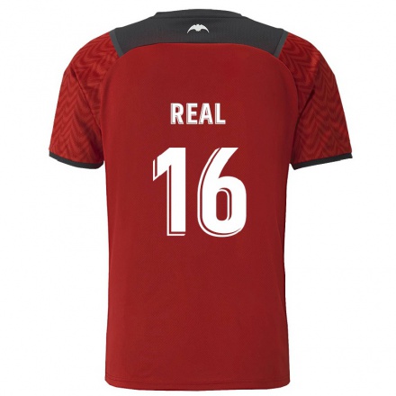 Kinder Fußball Kerlly Real #16 Dunkelrot Auswärtstrikot Trikot 2021/22 T-Shirt