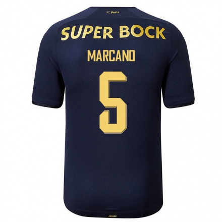 Kinder Fußball Ivan Marcano #5 Navy Blau Auswärtstrikot Trikot 2021/22 T-Shirt