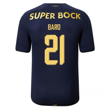 Kinder Fußball Romario Baro #21 Navy Blau Auswärtstrikot Trikot 2021/22 T-Shirt