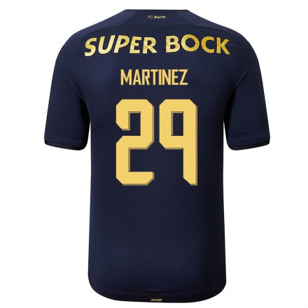 Kinder Fußball Toni Martinez #29 Navy Blau Auswärtstrikot Trikot 2021/22 T-Shirt