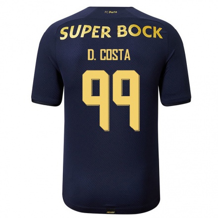 Kinder Fußball Diogo Costa #99 Navy Blau Auswärtstrikot Trikot 2021/22 T-Shirt
