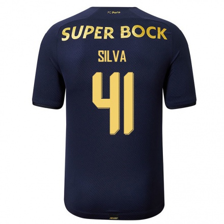 Kinder Fußball Ricardo Silva #41 Navy Blau Auswärtstrikot Trikot 2021/22 T-Shirt