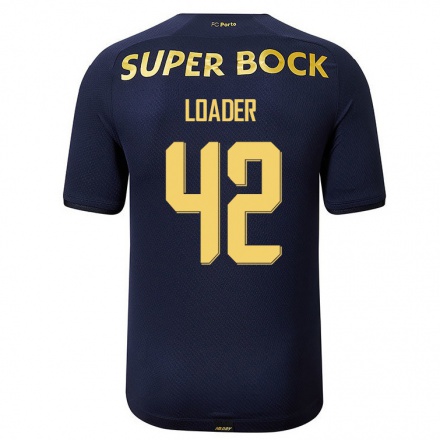 Kinder Fußball Danny Loader #42 Navy Blau Auswärtstrikot Trikot 2021/22 T-Shirt