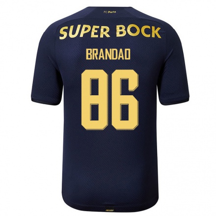 Kinder Fußball Goncalo Brandao #86 Navy Blau Auswärtstrikot Trikot 2021/22 T-Shirt