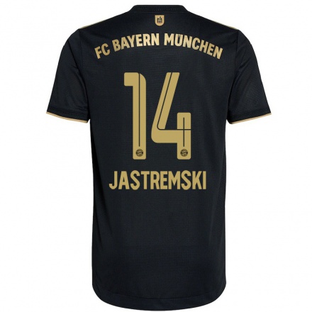 Kinder Fußball Lenn Jastremski #14 Schwarz Auswärtstrikot Trikot 2021/22 T-Shirt