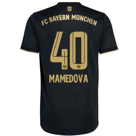 Kinder Fußball Grant-Leon Mamedova #40 Schwarz Auswärtstrikot Trikot 2021/22 T-Shirt
