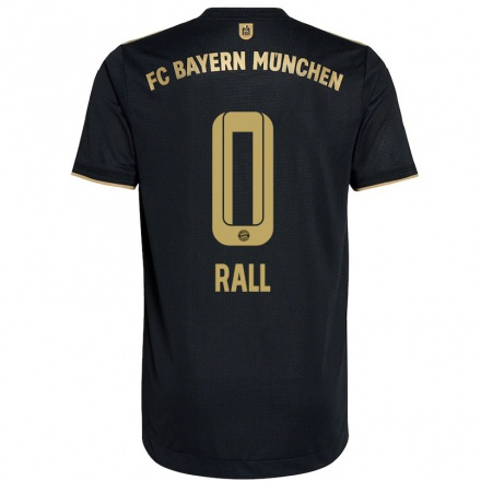Kinder Fußball Maximiliane Rall #0 Schwarz Auswärtstrikot Trikot 2021/22 T-shirt