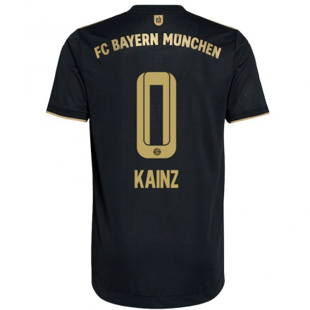 Kinder Fußball Manuel Kainz #0 Schwarz Auswärtstrikot Trikot 2021/22 T-Shirt