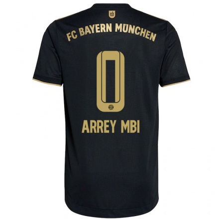 Kinder Fußball Bright Akwo Arrey-Mbi #0 Schwarz Auswärtstrikot Trikot 2021/22 T-Shirt