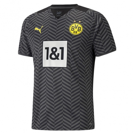 Kinder Fußball Steffen Tigges #27 Grad Schwarz Auswärtstrikot Trikot 2021/22 T-shirt