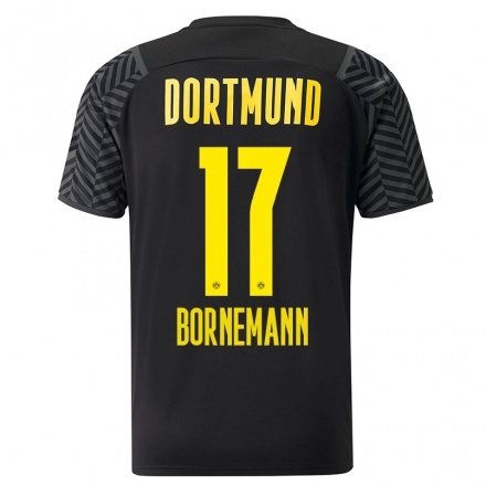 Kinder Fußball Timo Bornemann #17 Grad Schwarz Auswärtstrikot Trikot 2021/22 T-Shirt