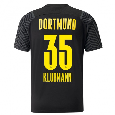 Kinder Fußball Leon KluBmann #35 Grad Schwarz Auswärtstrikot Trikot 2021/22 T-Shirt