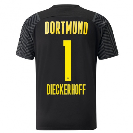 Kinder Fußball Max Dieckerhoff #1 Grad Schwarz Auswärtstrikot Trikot 2021/22 T-Shirt