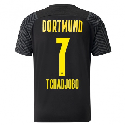 Kinder Fußball Dia Tchadjobo #7 Grad Schwarz Auswärtstrikot Trikot 2021/22 T-shirt