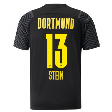 Kinder Fußball Daniel Stein #13 Grad Schwarz Auswärtstrikot Trikot 2021/22 T-Shirt