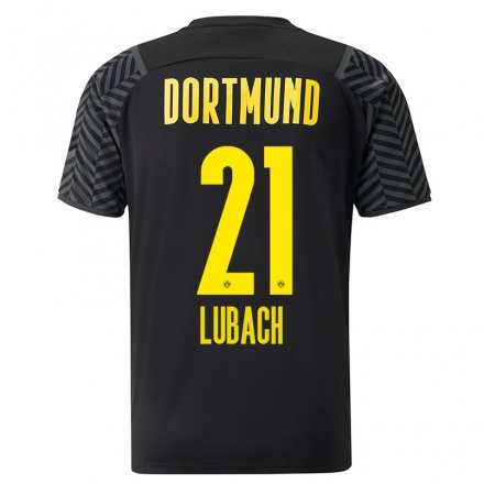 Kinder Fußball Rafael Lubach #21 Grad Schwarz Auswärtstrikot Trikot 2021/22 T-Shirt