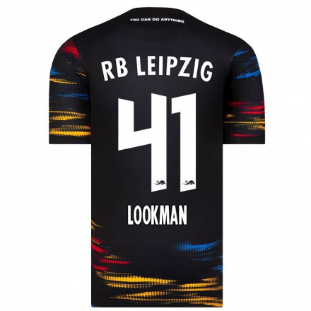 Kinder Fußball Ademola Lookman #41 Schwarz Gelb Auswärtstrikot Trikot 2021/22 T-Shirt
