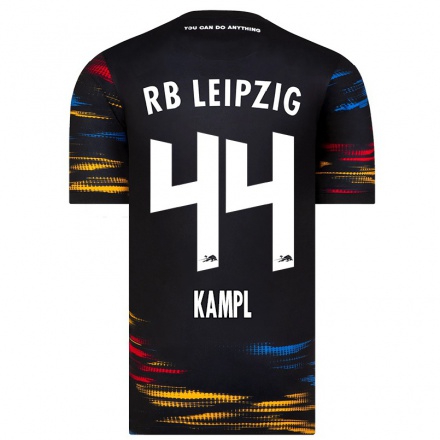 Kinder Fußball Kevin Kampl #44 Schwarz Gelb Auswärtstrikot Trikot 2021/22 T-Shirt