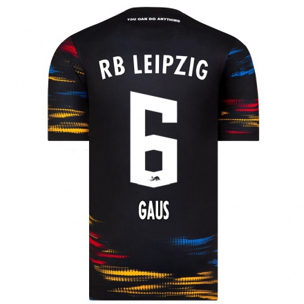 Kinder Fußball Franziska Gaus #6 Schwarz Gelb Auswärtstrikot Trikot 2021/22 T-shirt
