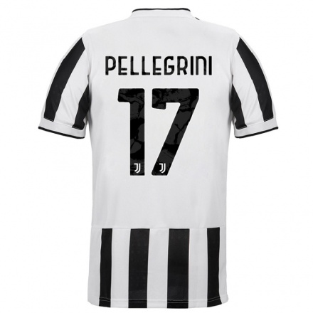 Kinder Fußball Luca Pellegrini #17 Weiß Schwarz Heimtrikot Trikot 2021/22 T-shirt