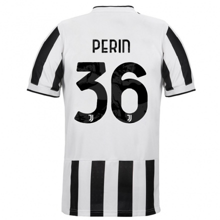 Kinder Fußball Mattia Perin #36 Weiß Schwarz Heimtrikot Trikot 2021/22 T-Shirt