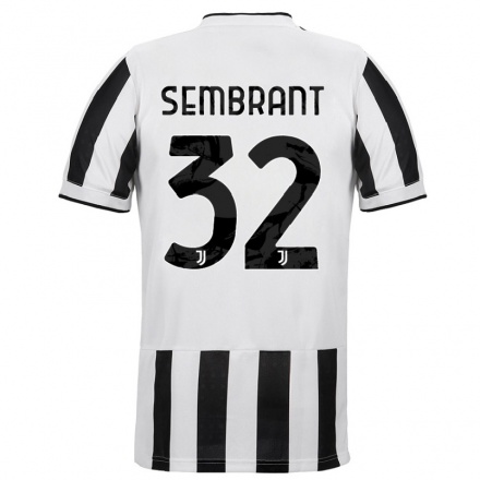Kinder Fußball Linda Sembrant #32 Weiß Schwarz Heimtrikot Trikot 2021/22 T-shirt