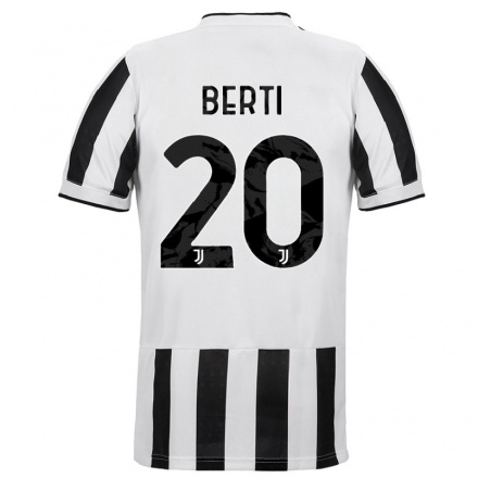 Kinder Fußball Alice Berti #20 Weiß Schwarz Heimtrikot Trikot 2021/22 T-shirt